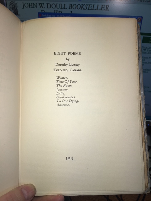 Modern Canadian Poetry. First Edition