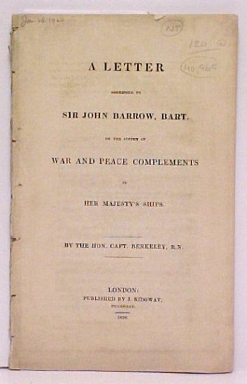 Author BERKELEY Capt BARROW John Sir